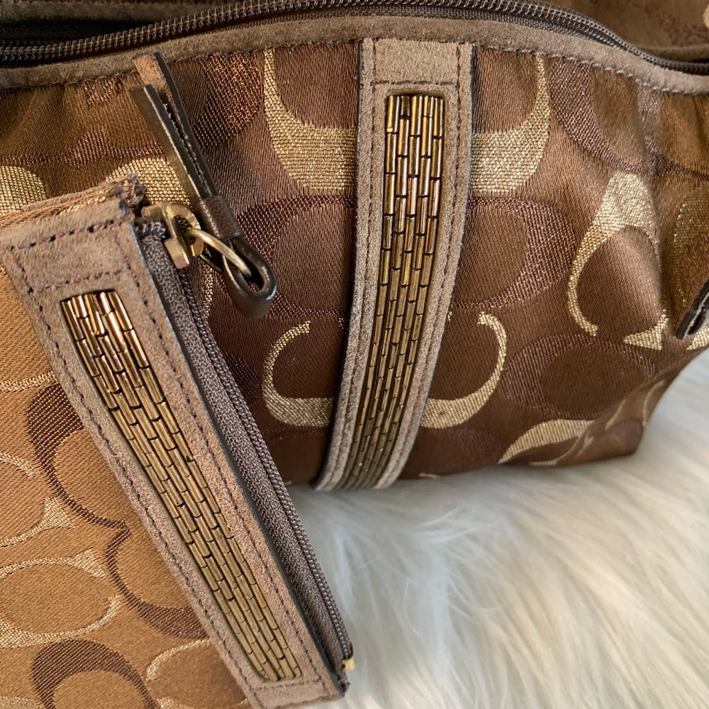 Vintage LMT EDITION Coach Signature Mini  Shoulder Bag & Keychain Card Holder - Picture 11 of 15